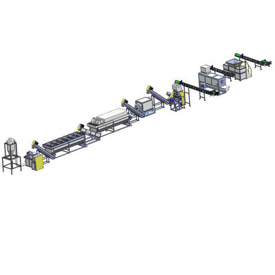 Máy tái chế phim thải PP PE Máy giặt phim 1000kg/h