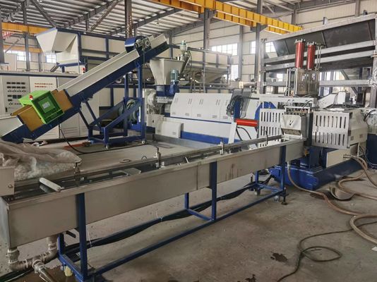 Máy xát vít đơn hai giai đoạn LDPE Máy làm viên nhựa 500 - 1200kg/h